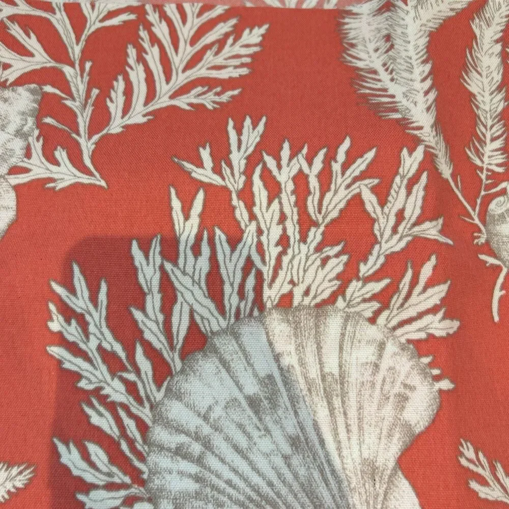 Strong Weave Fabric Lot Totes Bags Sewing Floral Seaside Coral